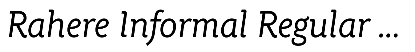 Rahere Informal Regular Italic